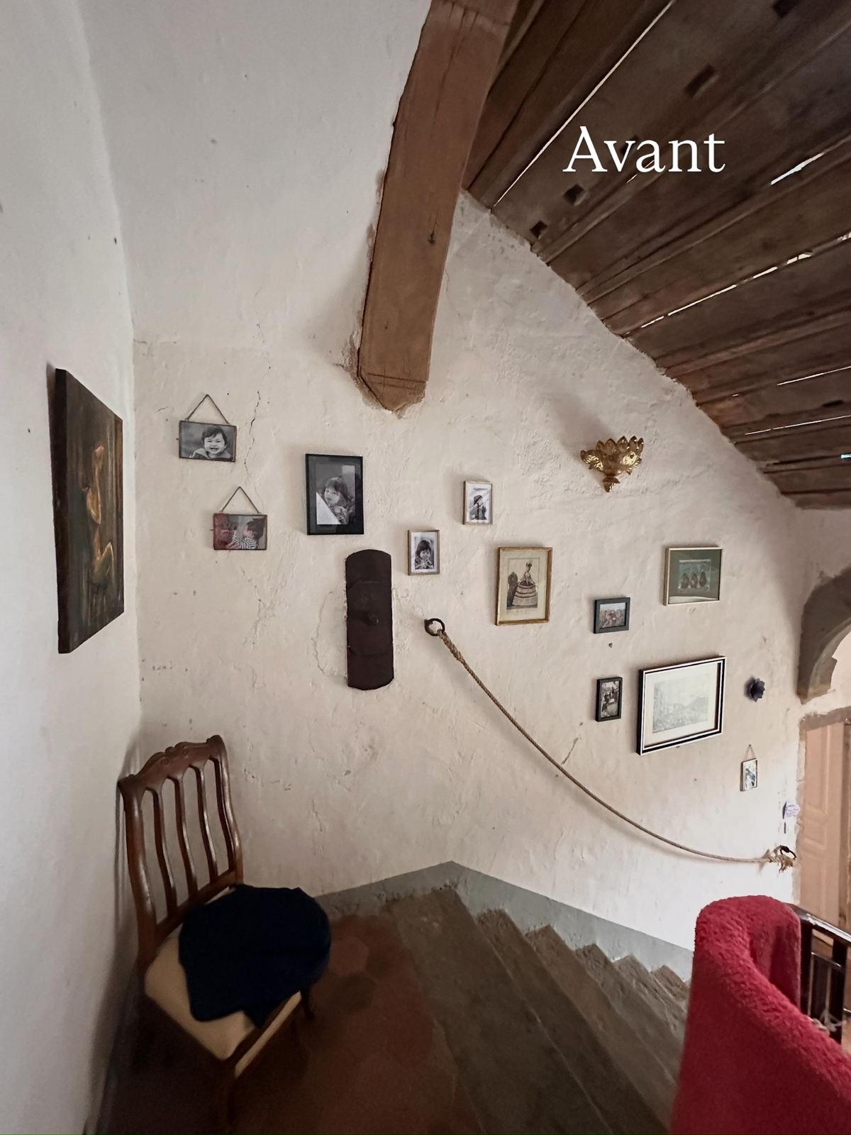 Cage d'escalier avant travaux